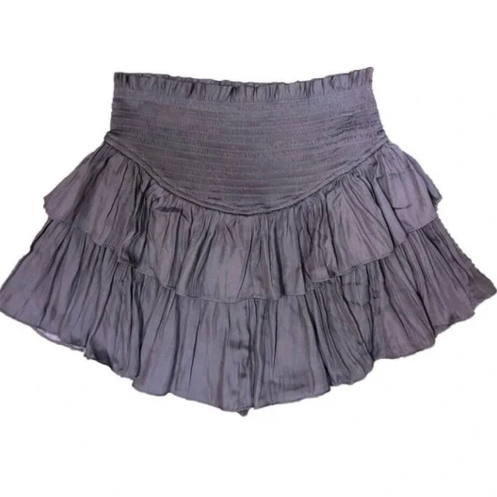 Elegant Gray Tiered Skirt NWOT